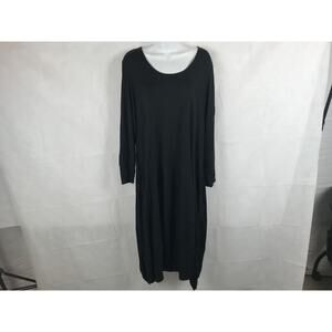 Escaladya Ballon Kleid Knopgleiste One Size O/S Black 3/4 Sleeve Dress